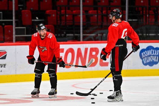 Раскатка «Авангарда» перед матчем с ХК «Сочи»