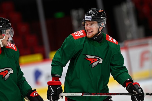 Раскатка «Авангарда» перед матчем с «Нефтехимиком»