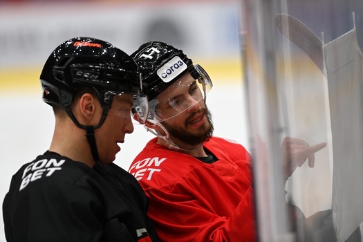 Раскатка «Авангарда» перед матчем с «Салаватом Юлаевым»