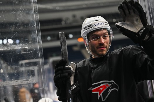 Раскатка «Авангарда» перед матчем в Минске