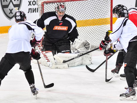 Раскатка "Авангарда" перед матчем с "Салаватом Юлаевым"