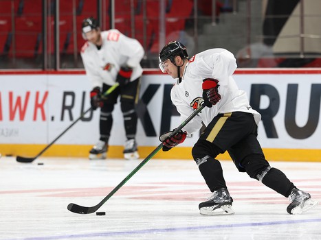 Раскатка «Авангарда» перед матчем с «Автомобилистом»