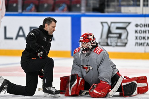 Раскатка «Авангарда» перед третьим матчем серии с «Металлургом» в Магнитогорске