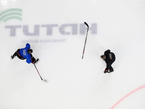 Раскатка «Авангарда» перед матчем с «Барысом»