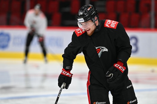 Тренировка «Авангарда» перед матчем с «Трактором»