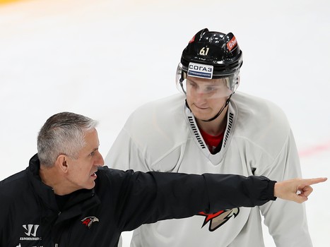 Раскатка «Авангарда» перед матчем с «Автомобилистом»