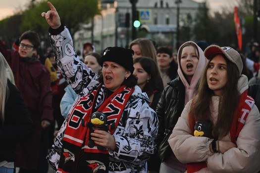 Фан-зона «Авангарда» на Пешеходном Любинском