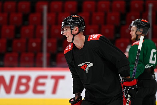 Раскатка «Авангарда» перед матчем с «Витязем»