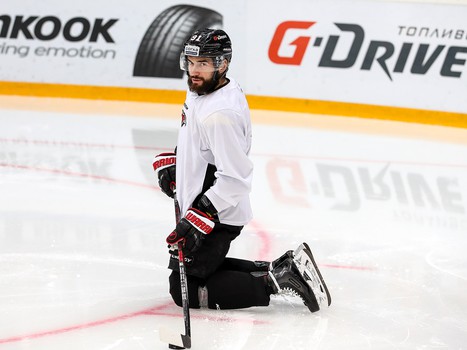 Раскатка «Авангарда» перед матчем с московским «Динамо»