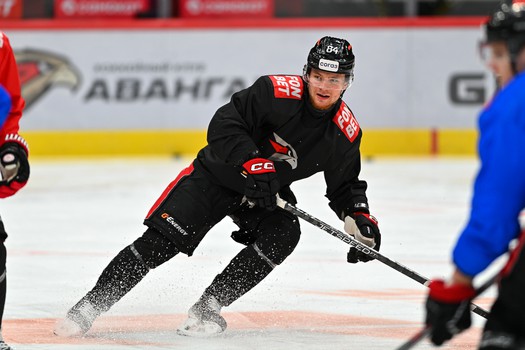 Тренировка «Авангарда» перед четвёртым матчем серии с «Металлургом»