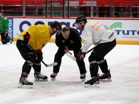Раскатка «Авангарда» перед матчем с «Северсталью»