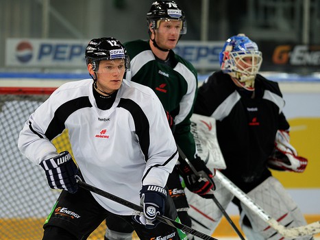 Раскатка "Авангарда" перед матчем со "Львом" 26.11.13