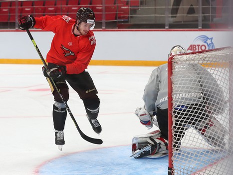 Раскатка «Авангарда» перед матчем с ЦСКА