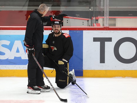 Раскатка «Авангарда» перед матчем с рижским «Динамо»