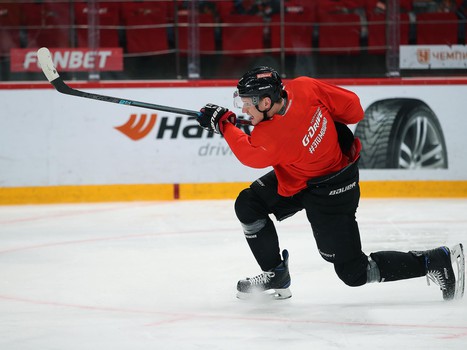 Раскатка «Авангарда» перед матчем с «Салаватом Юлаевым»