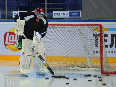 Раскатка "Авангарда" в Казани перед матчем с "Ак Барсом" 15 сентября 2013