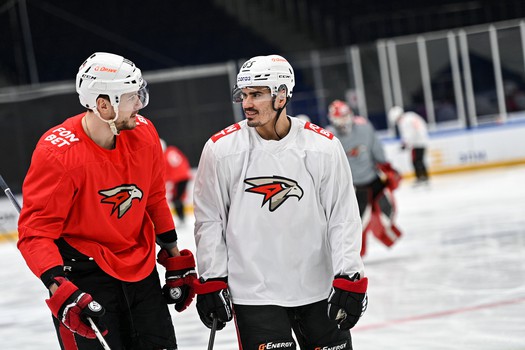 Раскатка «Авангарда» перед третьим матчем серии с «Сибирью» в Новосибирске