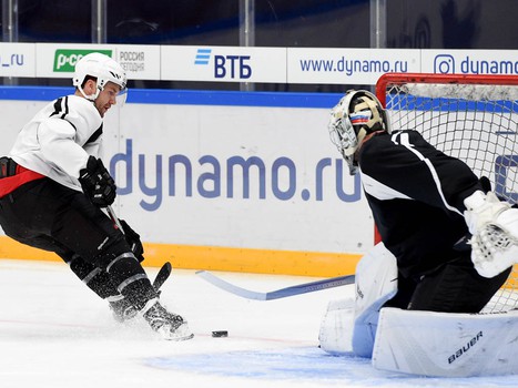 Раскатка "Авангарда" перед выездным матчем с "Динамо" Мск