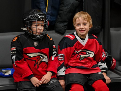 Тренировка воспитанников Хоккейной Академии «Авангард» 2019 года рождения на G-Drive Арене