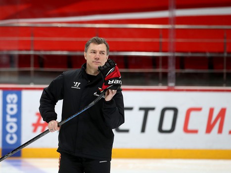 Раскатка «Авангарда» перед матчем с «Нефтехимиком»