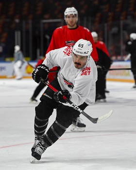 Раскатка «Авангарда» перед матчем в Магнитогорске