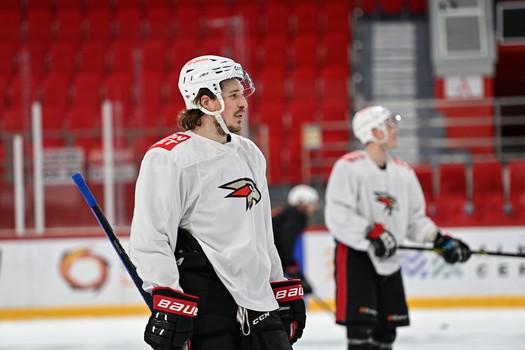 Тренировка «Авангарда» перед матчем в Екатеринбурге