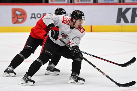 Тренировка «Авангарда» перед матчем с «Барысом»