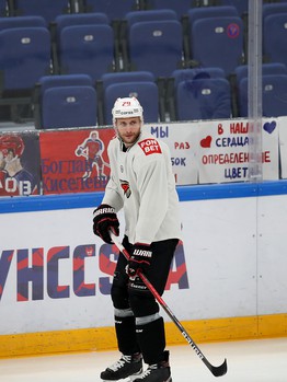 Тренировка «Авангарда» перед стартом финала Кубка Гагарина