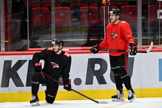 Раскатка «Авангарда» перед матчем с «Салаватом Юлаевым»