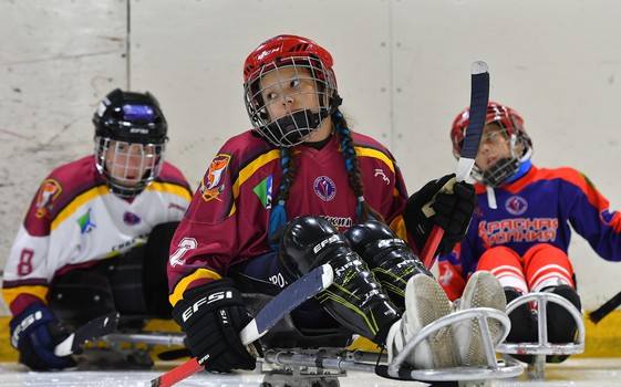 Турнир по следж-хоккею в Омске, день 2