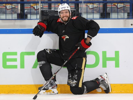 Раскатка «Авангарда» перед матчем в Магнитогорске