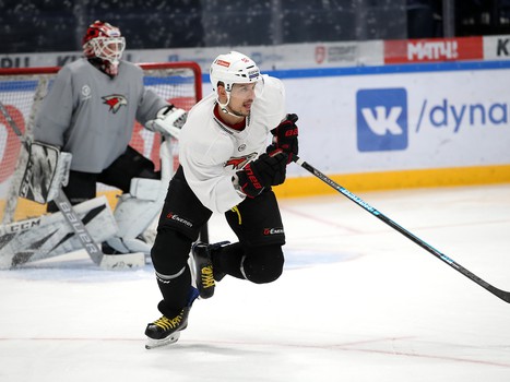 Раскатка «Авангарда» перед выездным матчем с московским «Динамо»