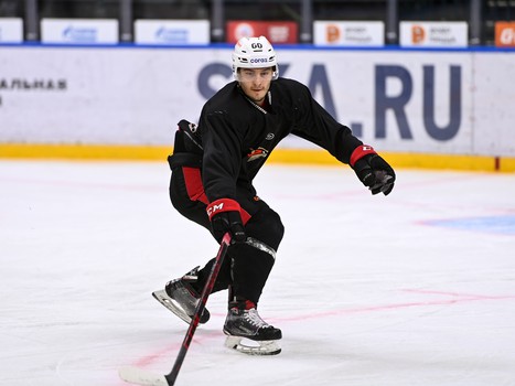 Раскатка «Авангарда» перед матчем в Санкт-Петербурге