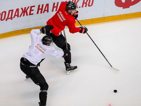 Раскатка «Авангарда» перед матчем с «Северсталью»