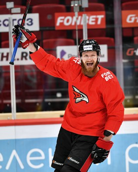 Раскатка «Авангарда» перед матчем с «Нефтехимиком»