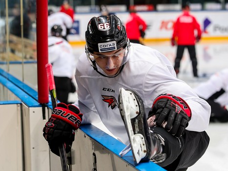 Раскатка «Авангарда» перед матчем с «Магниткой»