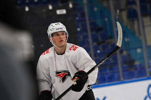 Тренировка «Авангарда» перед матчем в Нижнекамске