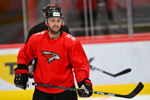 Тренировка «Авангарда» перед четвёртым матчем серии с «Металлургом»