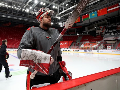 Тренировка «Авангарда» перед вылетом в Череповец