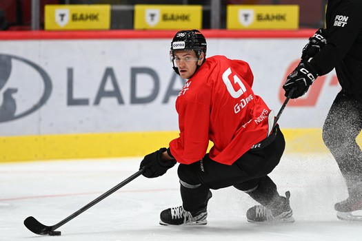 Раскатка «Авангарда» перед матчем с минским «Динамо»