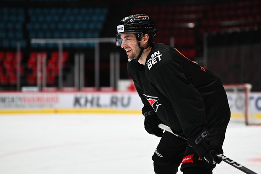 Тренировка «Авангарда» перед первым матчем серии с «Нефтехимиком»