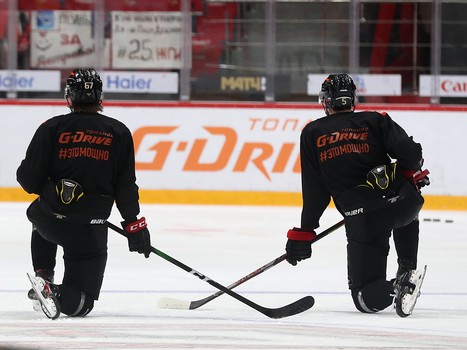 Раскатка «Авангарда» перед первым матчем серии с «Металлургом»