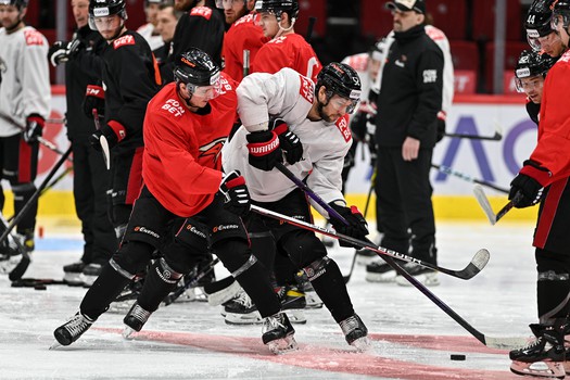 Раскатка «Авангарда» перед матчем с «Локомотивом»