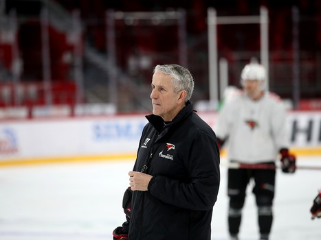 Тренировка «Авангарда» перед матчем в Екатеринбурге