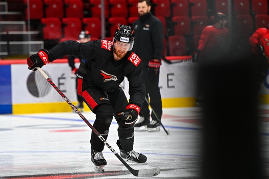 Раскатка «Авангарда» перед матчем с «Сибирью»