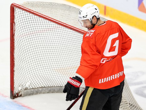 Раскатка «Авангарда» перед матчем в Нижнем Новгороде