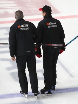 Раскатка «Авангарда» перед матчем с «Барысом»