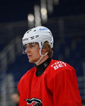 Тренировка «Авангарда» перед матчем в Тольятти