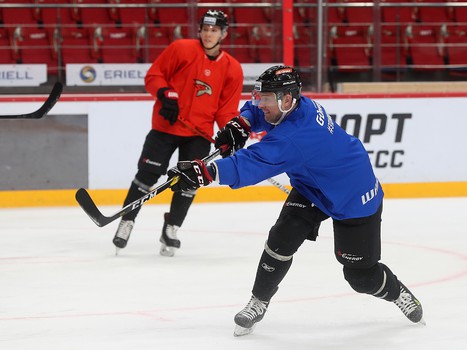 Раскатка «Авангарда» перед матчем с ХК «Сочи»