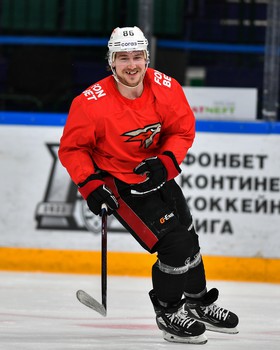 Раскатка «Авангарда» перед матчем в Казани